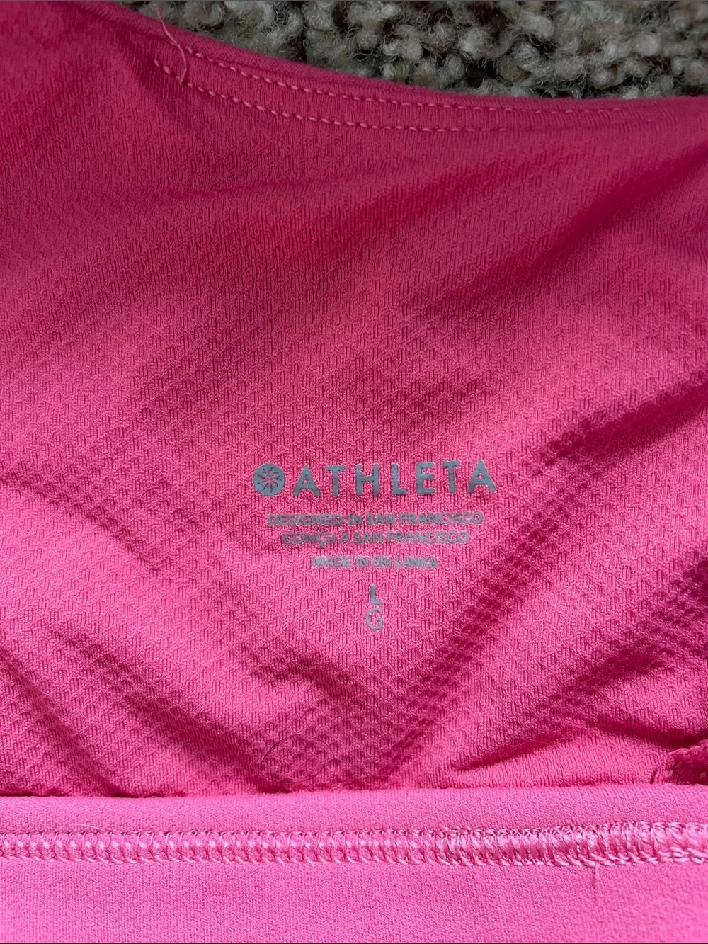 Athleta Exhale Hot Pink Strappy Back Sports Bra